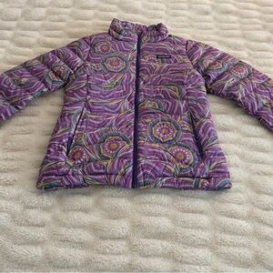 Patagonia Kids Purple Patterned Down Puffer Jacket